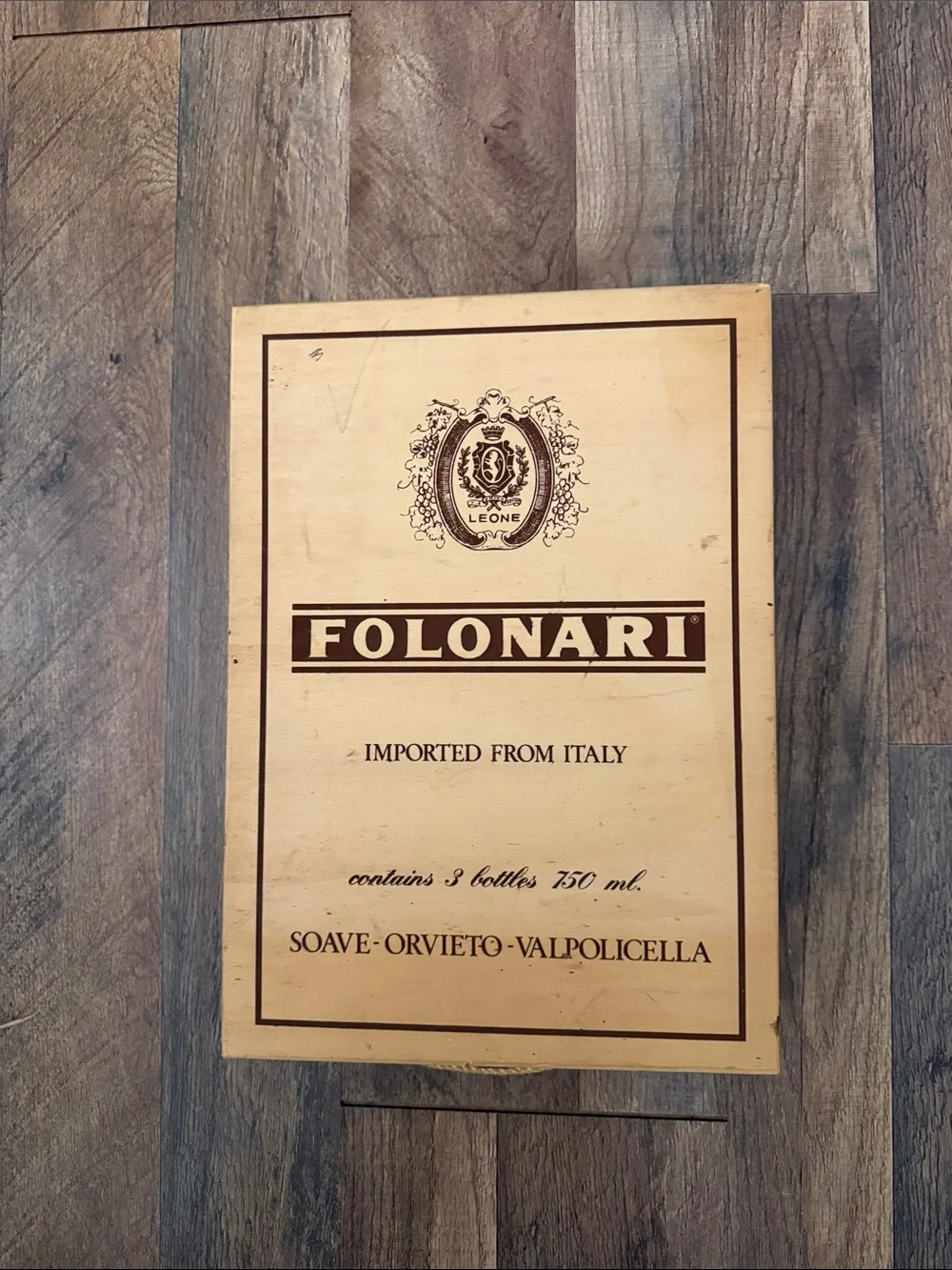 Wooden Wine Box - Natural Wood